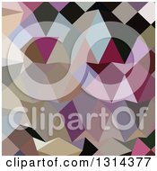 Poster, Art Print Of Low Poly Abstract Geometric Background Of Antique Fuschia
