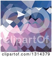 Poster, Art Print Of Low Poly Abstract Geometric Background Of Celestial Blue