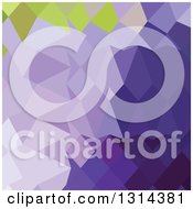 Poster, Art Print Of Low Poly Abstract Geometric Background Of Cyber Grape Purple