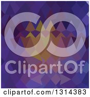 Poster, Art Print Of Low Poly Abstract Geometric Background Of Dark Violet