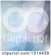 Poster, Art Print Of Blue Gray And Purple Toned Abstract Geometric Background With Light Flares