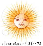 Clipart Of A Sinhalese New Year Sun Royalty Free Vector Illustration by Lal Perera