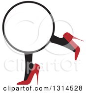 Clipart Of Legs In Red High Heel Shoes With A Round Frame Royalty Free Vector Illustration by Lal Perera