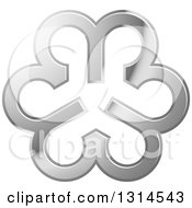 Clipart Of A Gradient Silver Abstract Lowercase Letter A Design Royalty Free Vector Illustration