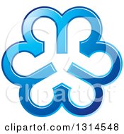 Clipart Of A Blue Abstract Lowercase Letter A Design Royalty Free Vector Illustration