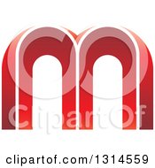 Clipart Of A Red Letter M Royalty Free Vector Illustration by Lal Perera