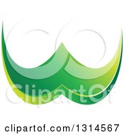 Poster, Art Print Of Green Abstract Letter W