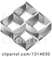 Clipart Of A Diamond Of Silver Squares Royalty Free Vector Illustration by Lal Perera