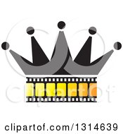 Poster, Art Print Of Crown With A Yellow Film Strip
