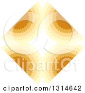 Clipart Of A Half Circle Diamond Royalty Free Vector Illustration by Lal Perera