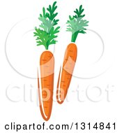 Clipart Of Cartoon Carrots Royalty Free Vector Illustration