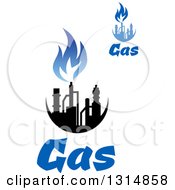 Poster, Art Print Of Black And Blue Natural Gas And Flame Designs With Text 7