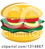 Poster, Art Print Of Cartoon Hamburger