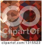 Poster, Art Print Of Low Poly Abstract Geometric Background Of Dark Pastel Red