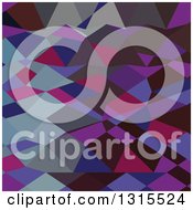 Poster, Art Print Of Low Poly Abstract Geometric Background Of Deep Magenta