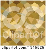 Poster, Art Print Of Low Poly Abstract Geometric Background Of Drab Brown