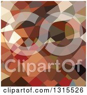 Poster, Art Print Of Low Poly Abstract Geometric Background Of Geranium Red