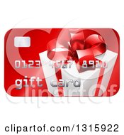 Red Gift Card With A Present Graphic