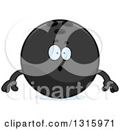 Clipart Of A Cartoon Surprised Black Bowling Ball Character Gasping Royalty Free Vector Illustration by Cory Thoman