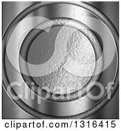 Poster, Art Print Of 3d Hammered And Brushed Silver Circle Background