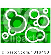 Poster, Art Print Of Green Geometric Background With Circles