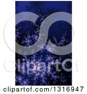 Poster, Art Print Of Purple And Dark Blue Fractal Spiral Background