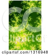 Poster, Art Print Of Glowing Green Fractal Spiral Background