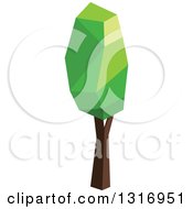 Poster, Art Print Of Low Poly Geometric Tall Tree