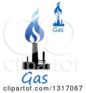 Poster, Art Print Of Black And Blue Natural Gas And Flame Designs With Text 9