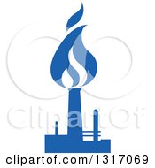 Clipart Of A Blue Natural Gas And Flame Design 9 Royalty Free Vector Illustration