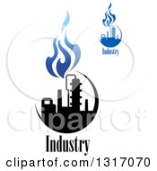 Poster, Art Print Of Black And Blue Natural Gas And Flame Designs With Text 8