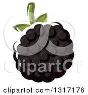 Clipart Of A Cartoon Blackberry Royalty Free Vector Illustration by Vector Tradition SM