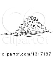 Poster, Art Print Of Black And White Swirly Cloud And Wind 8