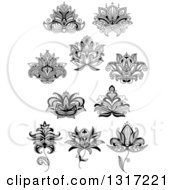 Poster, Art Print Of Black And White Henna And Lotus Flowers 13