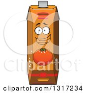 Clipart Of A Happy Smiling Cartoon Orange Juice Carton 2 Royalty Free Vector Illustration