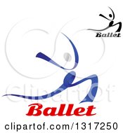 Poster, Art Print Of Ribbon Ballerinas Dancing Over Text