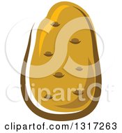 Clipart Of A Cartoon Potato Royalty Free Vector Illustration