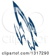 Poster, Art Print Of Retro Blue Space Rocket 11