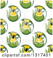 Seamless Olive Oil Pattern Background