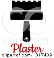 Black Plaster Tool With Red Text