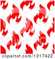 Clipart Of A Seamless Pattern Background Of Red Flames 2 Royalty Free Vector Illustration