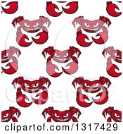 Poster, Art Print Of Seamless Red Crab Background Pattern 3