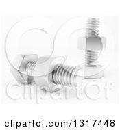 Clipart Of 3d Nuts And Bolts On Shading Royalty Free Illustration by KJ Pargeter