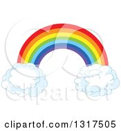 Poster, Art Print Of Rainbow Arch With Puffy Cloud Ends