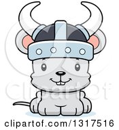 Poster, Art Print Of Cartoon Cute Happy Mouse Viking
