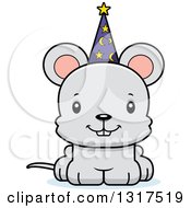 Poster, Art Print Of Cartoon Cute Happy Mouse Wizard