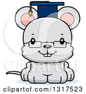 Poster, Art Print Of Cartoon Cute Happy Mouse Professor