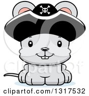 Poster, Art Print Of Cartoon Cute Happy Mouse Pirate