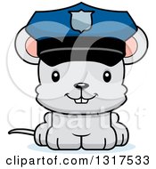Poster, Art Print Of Cartoon Cute Happy Mouse Police Officer