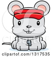 Poster, Art Print Of Cartoon Cute Happy Mouse Lifeguard